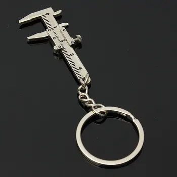 

Special Novelty Simulation Movable Vernier Caliper Model Slide Ruler Key Chain Keyring Gift