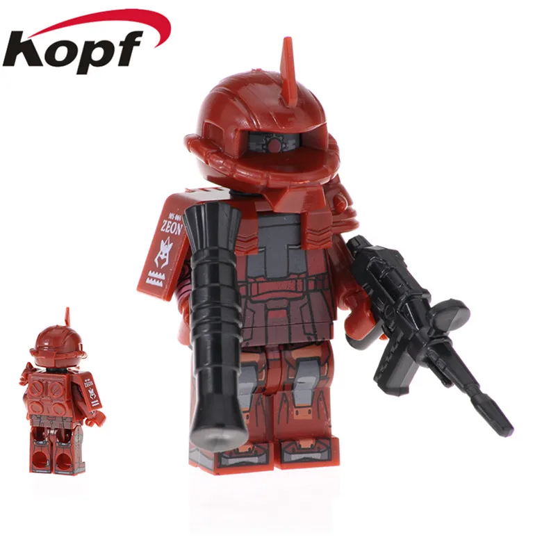 20 шт. мобильный костюм Гандам MS-06S-CA Char's Zaku Кирпичи Строительные блоки Фигурки Рождественские подарки Детские игрушки модель PG2010