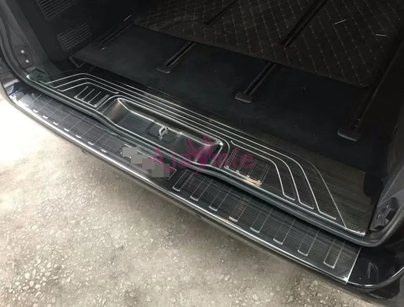 Черный Титановый стальной задний багажник порога Накладка бампера для Mercedes-Benz Vito W447 аксессуары