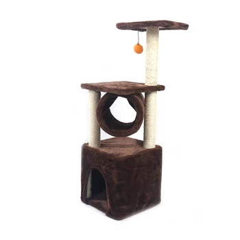 

36" Cat Trees and Towers Cat Condo for Kittens Cat Furniture Towers with Scratching Posts, Double Perches, and Roomy Condo House
