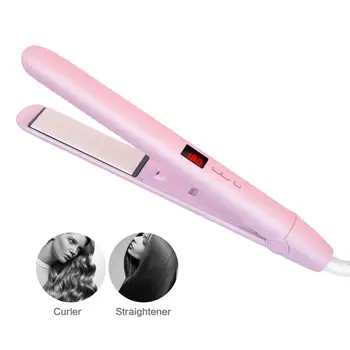 

Ceramic Corn Roller Magic Hair Straightener Wand & Hair Curler 2 in 1 Style Straightening Flat Iron Hot Comb Straightener