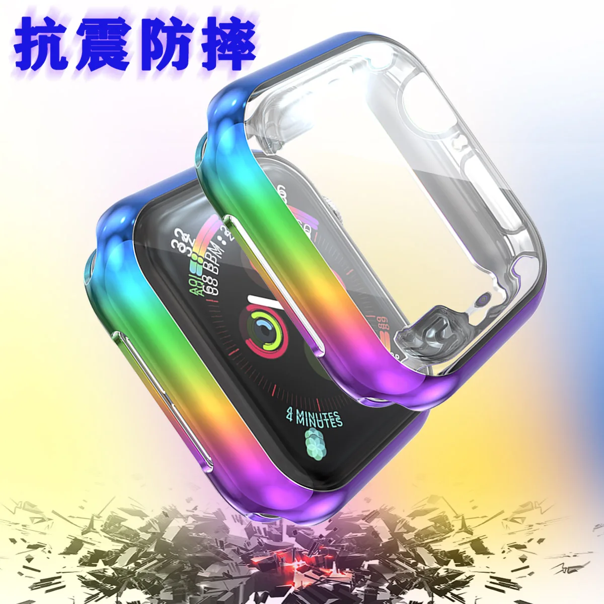Полное покрытие для Apple Watch Series 5 4 3 2 1 чехол с покрытием бампер рамка с защитой экрана для iWatch 44 мм 42 мм 40 мм 38 мм крышка