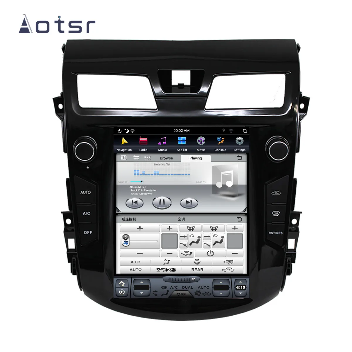 Perfect Aotsr Tesla 10.4“ Android 8.1 Vertical screen Car DVD Multimedia player GPS Navigation For NISSAN Teana 2013-2018 stereo carplay 5