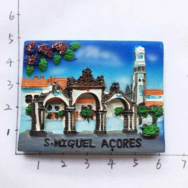 North Atlantic Portugal Azoren Drei-dimensionale Landschaft Tourist Souvenir  Magnetischen Aufkleber Kühlschrank Magnet Souvenir - AliExpress