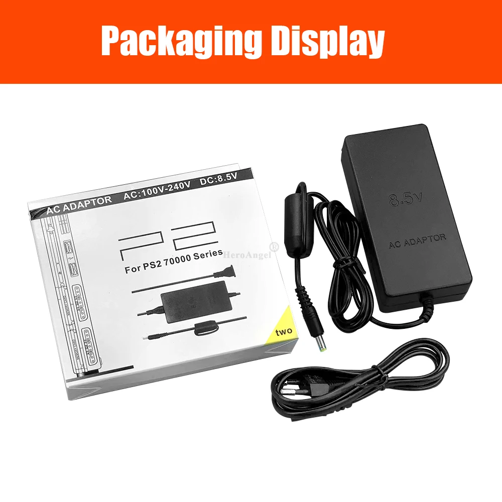Euro Plug AC Adapter Charger Power Supply power adapter power supply game console power adapter for PlayStation 2 PS2 70000 Output DC 8.5V