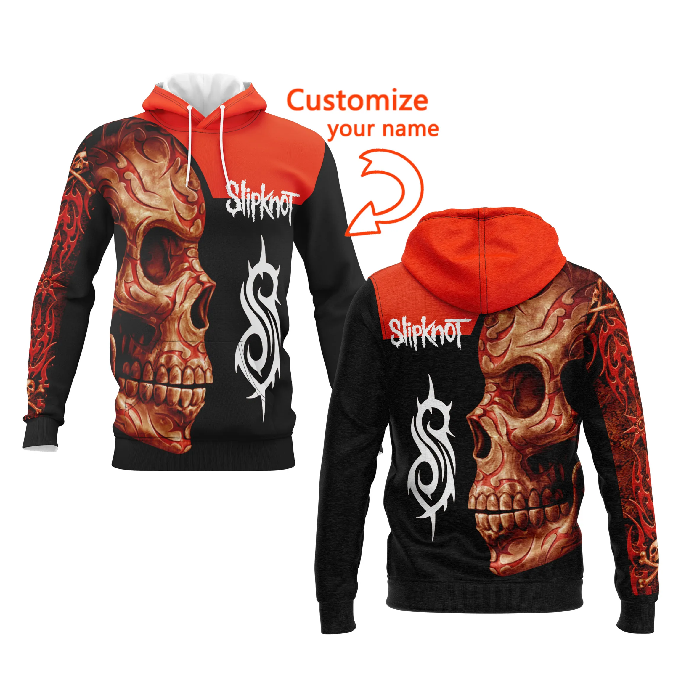Slipknot-3D толстовки с принтом для мужчин рок одежда Hipster капюшоном повседневные топы