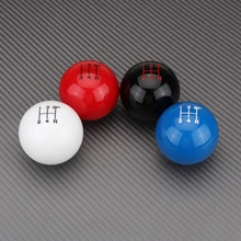 Один черный/синий/красный/белый 5 скоростей круглый шар переключения передач Ручка и три резьбы Адаптеры ТОЛЬКО для механической трансмиссии транспортных средств