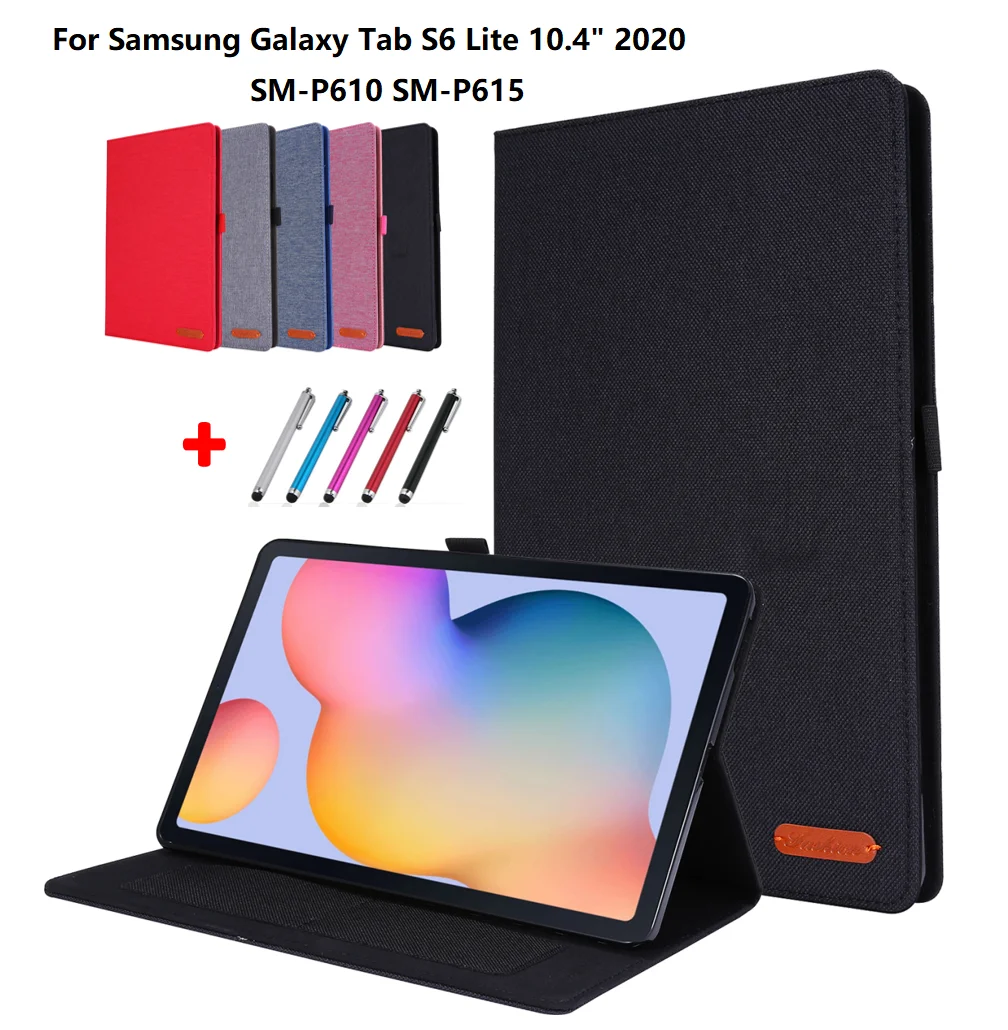 Тонкий тканевый чехол-книжка для Samsung Galaxy Tab S6 Lite 10 4 дюйма | Компьютеры и офис