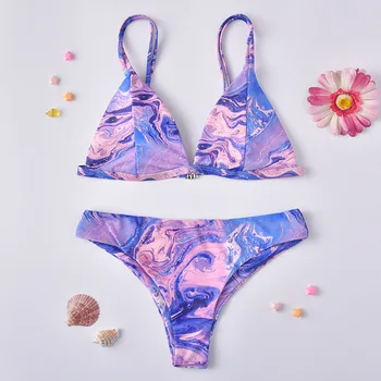 

Wasteheart Summer Purple Sexy Bikini Sets Women Swimsuit Bikini Low Waist Bathing Suit Female Brazilian Biquini Swim Swimwear