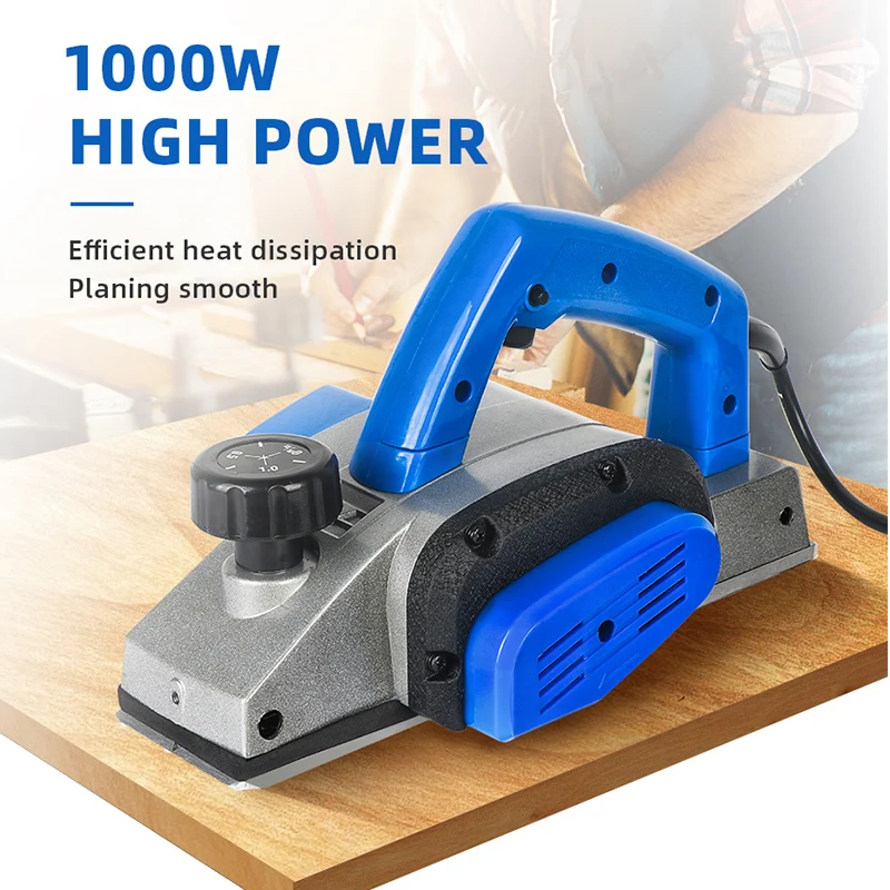 220V 850W-1280W Electric Planer Plane Wood Cutting Hand Held Power Tool Carpenter Woodworking File Tool With Accessories