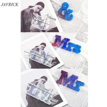 

3 Pack DIY Alphabet Letter Mr & Mrs Epoxy Resin Casting Molds Art Craft Tools