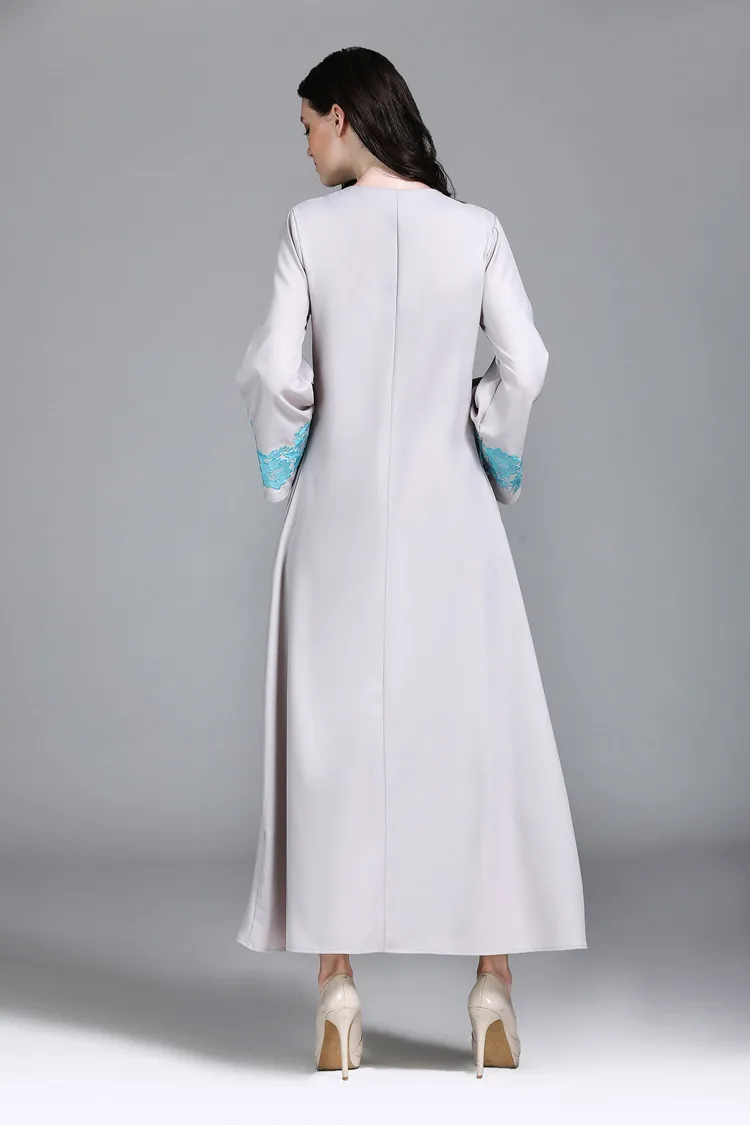 Последняя мода 2019 мусульманский вышитый женский халат из Юго-Восточной Азии