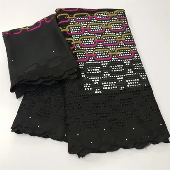 

swiss voile lace in switzerland dubai fabric high quality 100%cotton embroidered brocade fabric damask Jacquard lace black