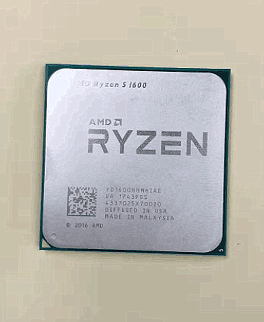 Baratos AMD Ryzen 5 1600 R5 1600 de 3,2 GHz Six Core doce hilo 65W CPU procesador YD1600BBM6IAE hembra AM4 envío gratis