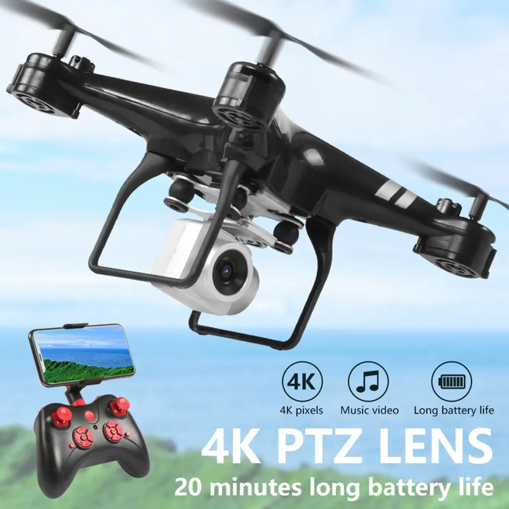 KY101D Радиоуправляемый вертолет Дрон с HD wifi FPV 4K 16MP камерой 2,4G 4-осевой радиоуправляемый самолет дроны 20 минут долгой мухи