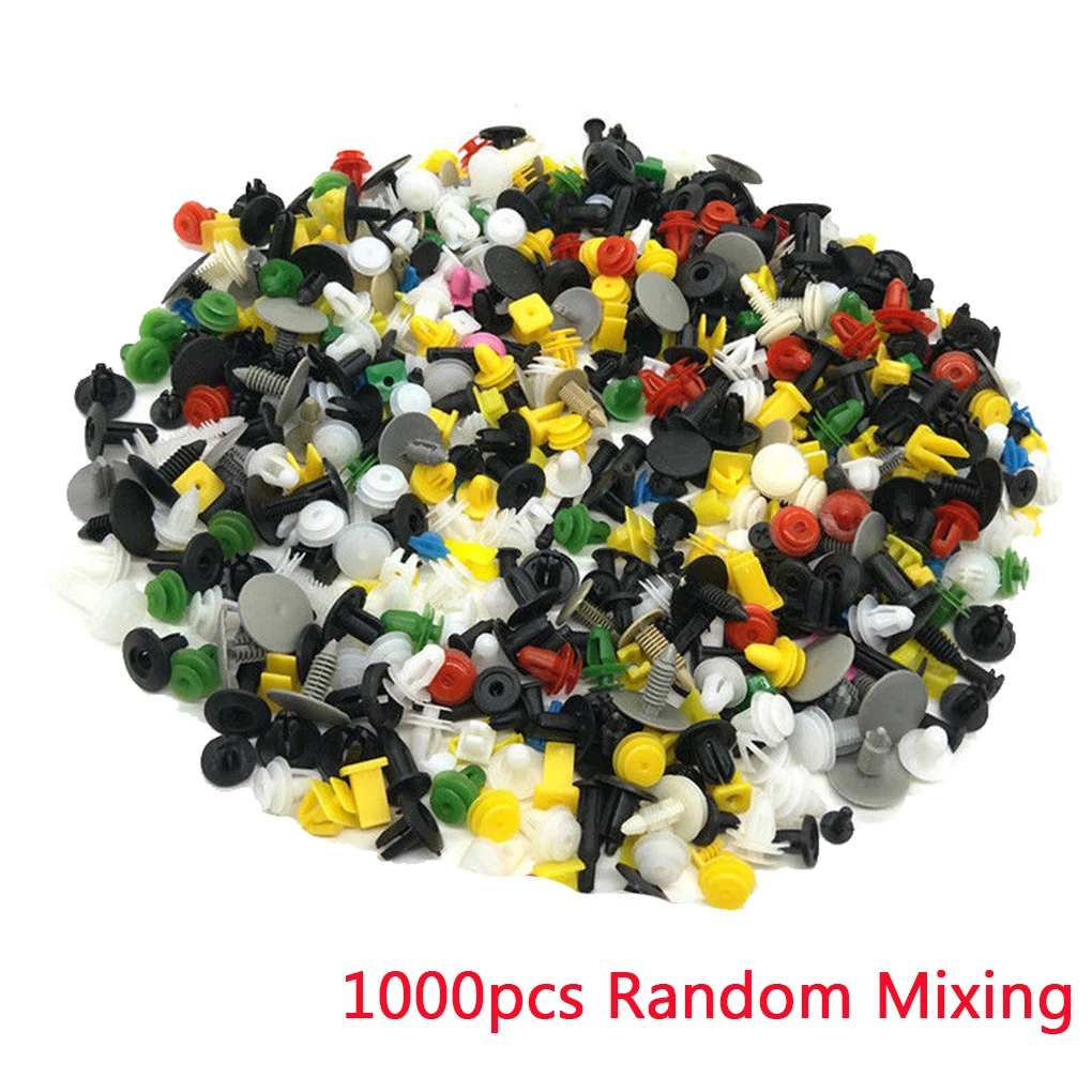 1000PCS 500 шт/1000 шт Универсальный Автомобильный зажим для бампера смешанный фиксатор для автомобиля заклепка Дверная панель крыло лайнер для автомобиля Стайлинг - Название цвета: 1000PCS