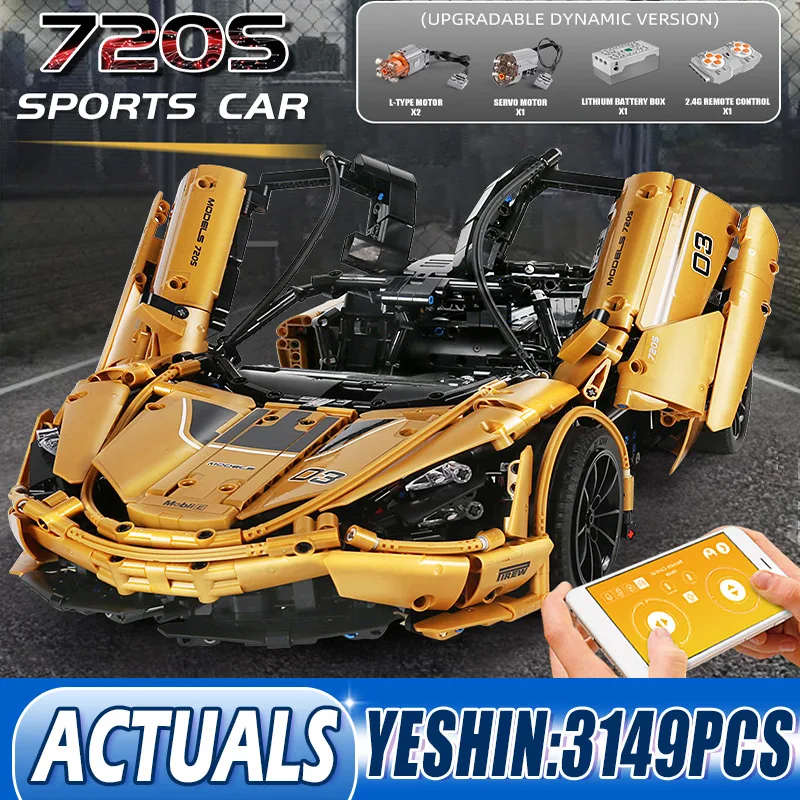 US $124.00 Mould King MOC 18 App Remote Control McLarens P1 720S Super Speed Racing Car Building Blocks Brick Kids Toys Birthday Gifts