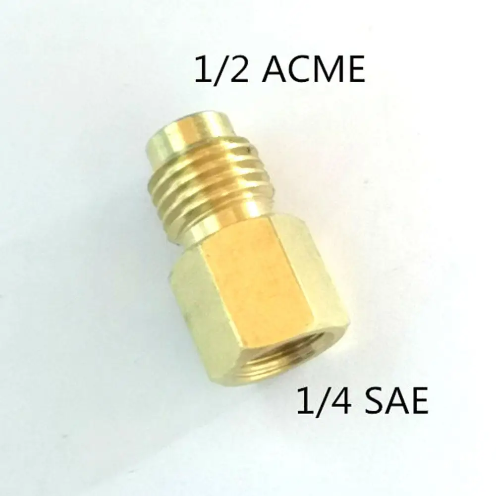 Латунный адаптер R134A для бака хладагента 4 шт. r12фитинга 1/2 Женский Acme на 1/4 мужской