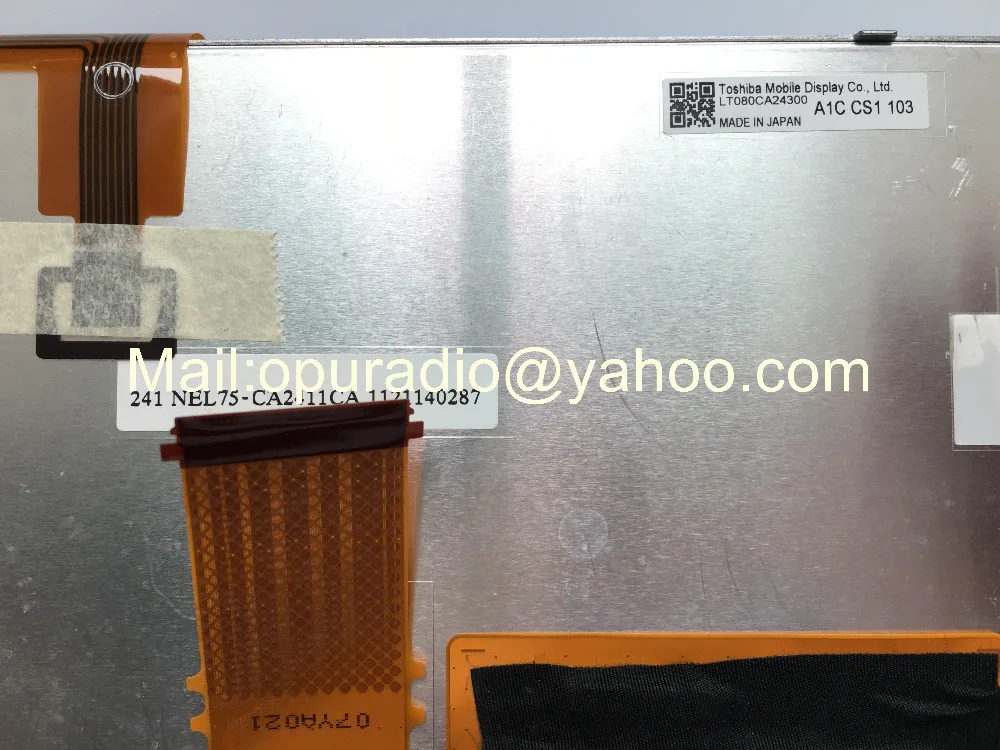 Новый оригинальный 8 дюймовый автомобильный навигационный ЖК дисплей LT080CA24300 с