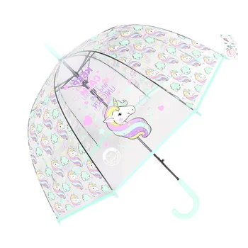 

Kids Umbrella Unicorn Transparent Umbrellas Children Laser Umbrella Cute Cartoon Alpaca Girl Umbrellas Sakura Dropshipping
