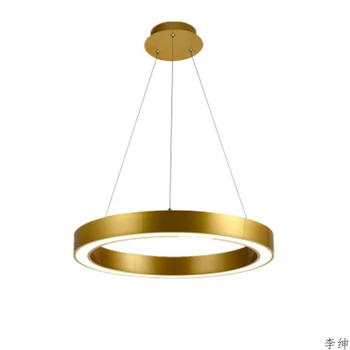 

Modern Hanglamp LED Chandeliers Lighting Kitchen Fixture Golden Cirque Shape Dining Room Hanging Chandelier Home Decor Luminaire