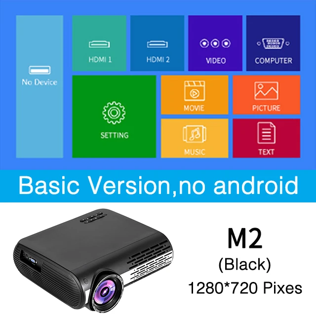 Светодиодный проектор Poner Saund M2 3D поддержка 1080P домашний мультимедийный