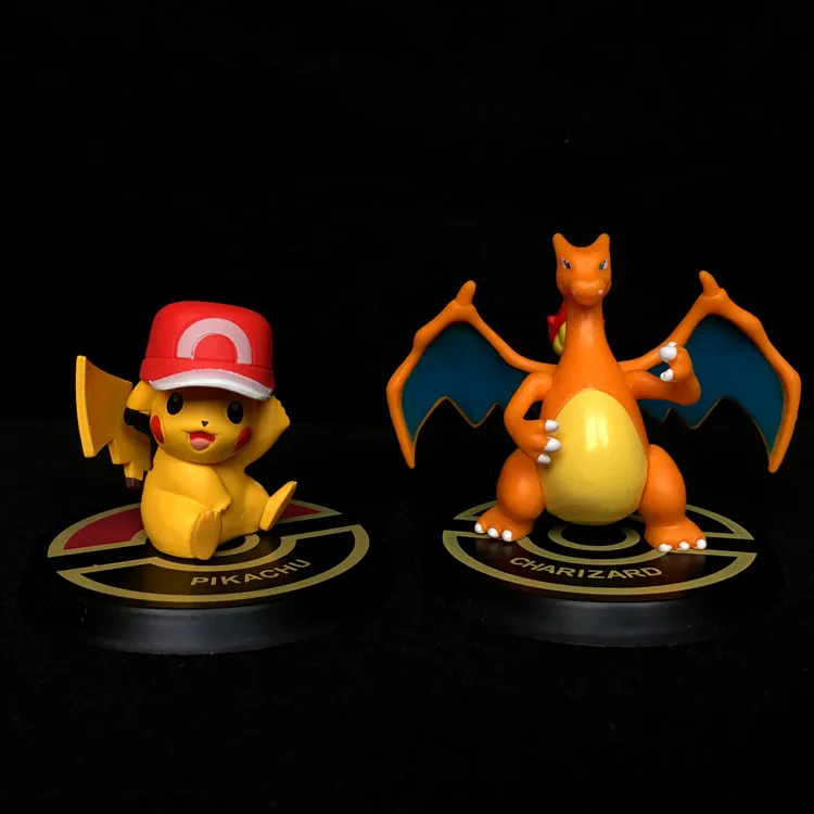 6 шт./компл. Takara Tomy Pokemon Pikachu игрушки Фигурки Venusaur Charizard Mewtwo Blastoise куклы для мальчика