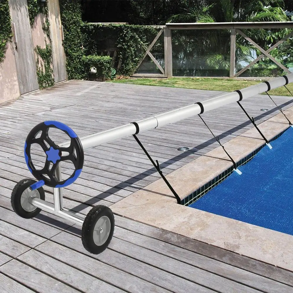 Universal Solar Cover Reel Attachment Kit Nylon Firm Sturdy Swimming Pool Solar Reel Tube 8pcs/set For 10ft To 24ft Pool Covers 8pcs precision nylon delivery ball universal ball bearing wheels bull s eye wheel conveying casters load bearing 10 180kg gf986