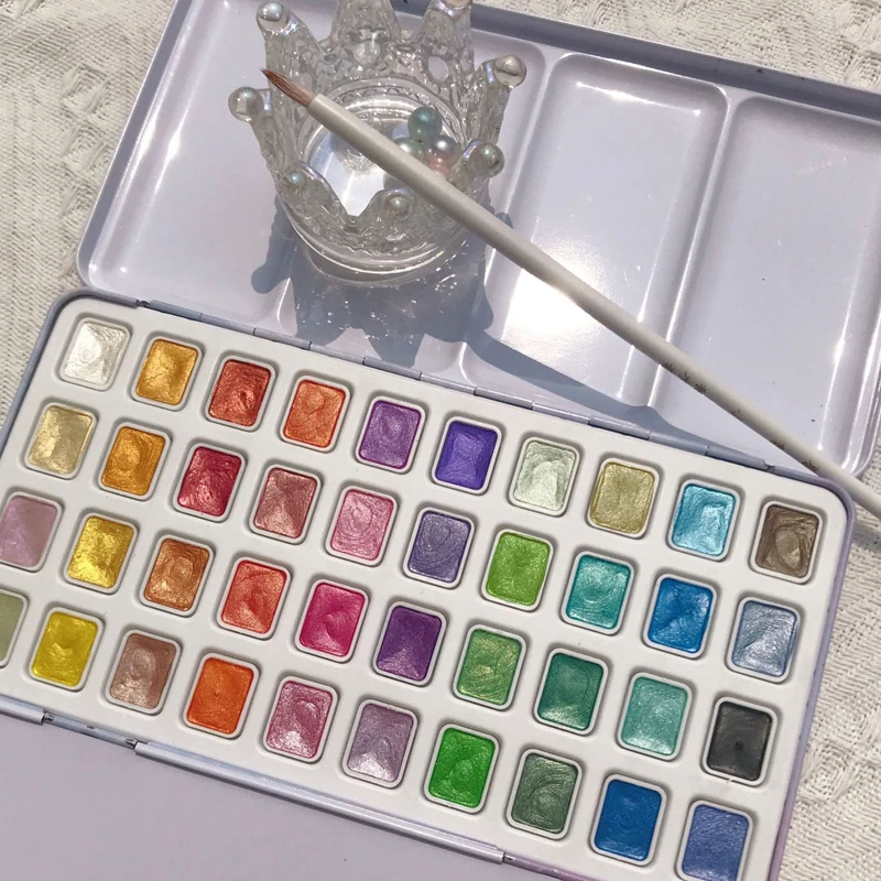 Watercolor Painting Set Watercolor Paint Watercolor Pigment Dropping Handmade 40 Colors Pearlescent Watercolor Pigment Colorlead Giveaway