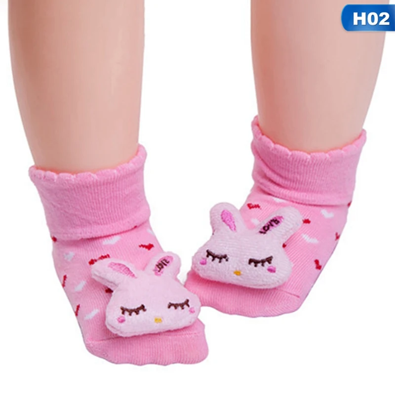 Baby Socks Rubber Anti Slip Floor Cartoon Kids Toddlers Autumn Spring Fashion Animal Newborn Cute 0-6-12month - Цвет: 2