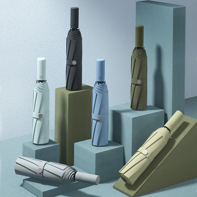 

Automatic Umbrella Female Sunny Rain Simple Student Folding Umbrella Large Oversized Umbrella Men Technology Mens Gifts Adults