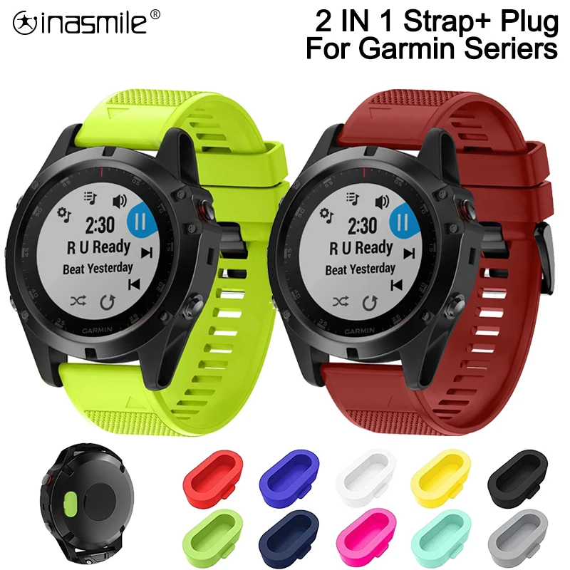 Легкий ремешок для часов 26 мм garmin Fenix 5Xplus 6X 3 3HR Quick Release wirstband 20 5S 6Spro 22 силиконовый 5