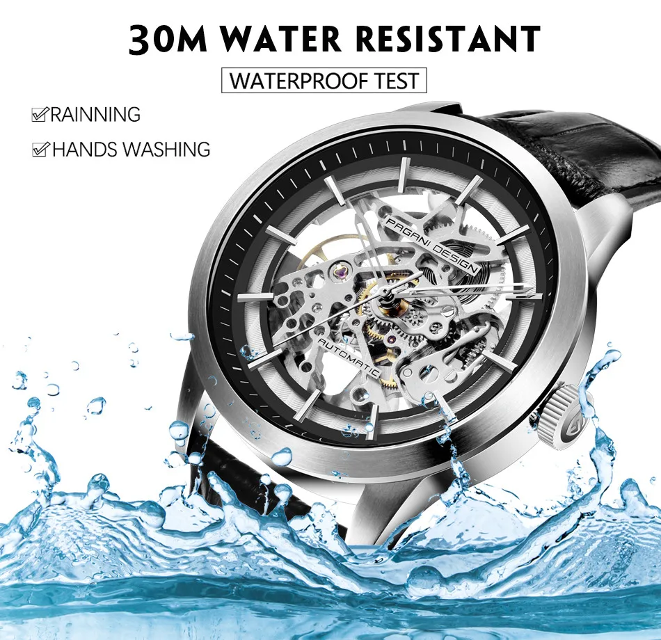 2021 Pagani Design New Men's Luxury Automatic Mechanical Watch Stainless Steel Waterproof Sports Leather Watch Relogio Masculino