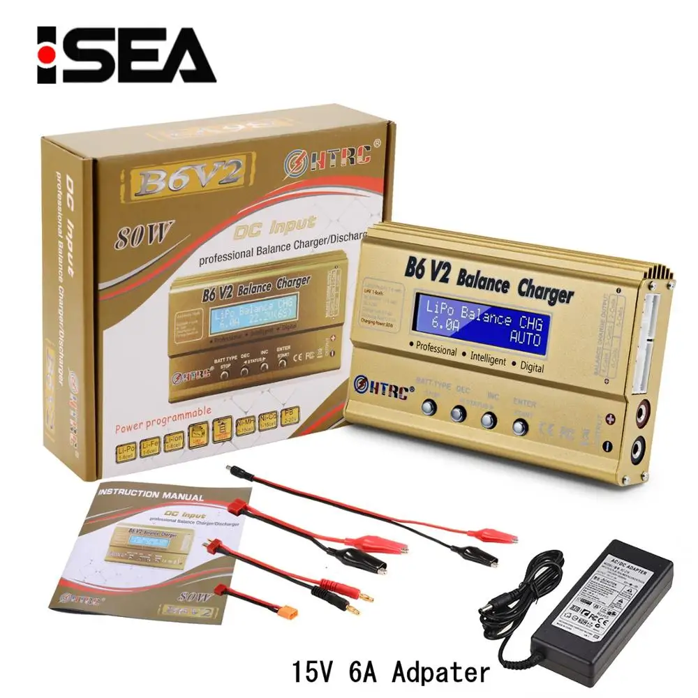HTRC Imax b6 v2 Balance Charger 80W Professional Digital Discharger For LiHV LiIonLiFe NiCd NiMH PB Battery LiPo Charger|charger discharger|imax b6battery balance charger - AliExpress