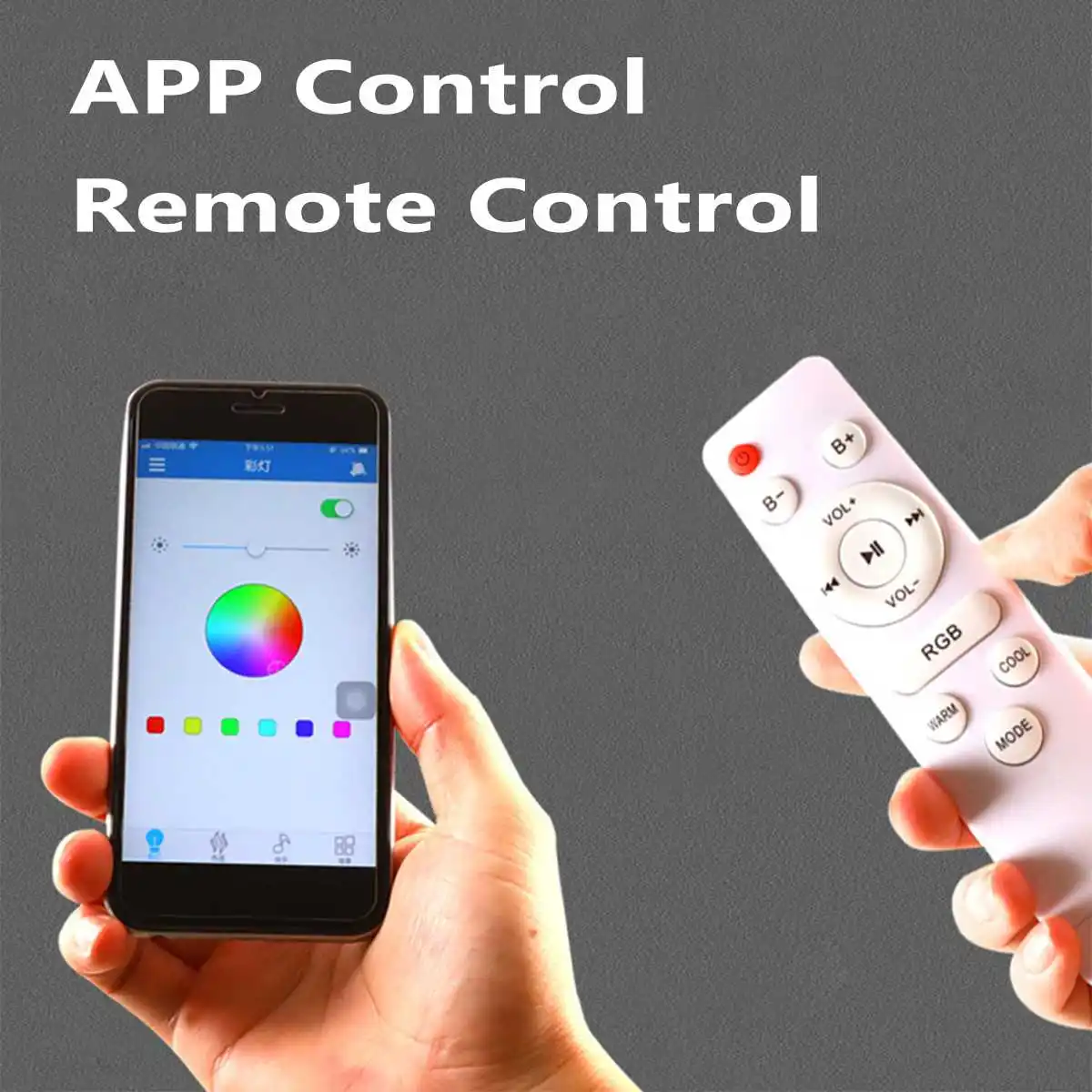  Modern RGB LED Ceiling Light home lighing 36W/60W 40cm APP Remote Control bluetooth Music Light Bed - 4000276040567
