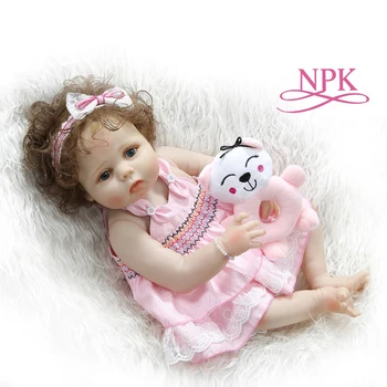 

NPK 56CM Full Body Slicone Reborn Baby Doll Girl Bebe Alive Doll Lifelike Soft Baby Dolls Reborn Bath Toy Kids Christmas Gifts