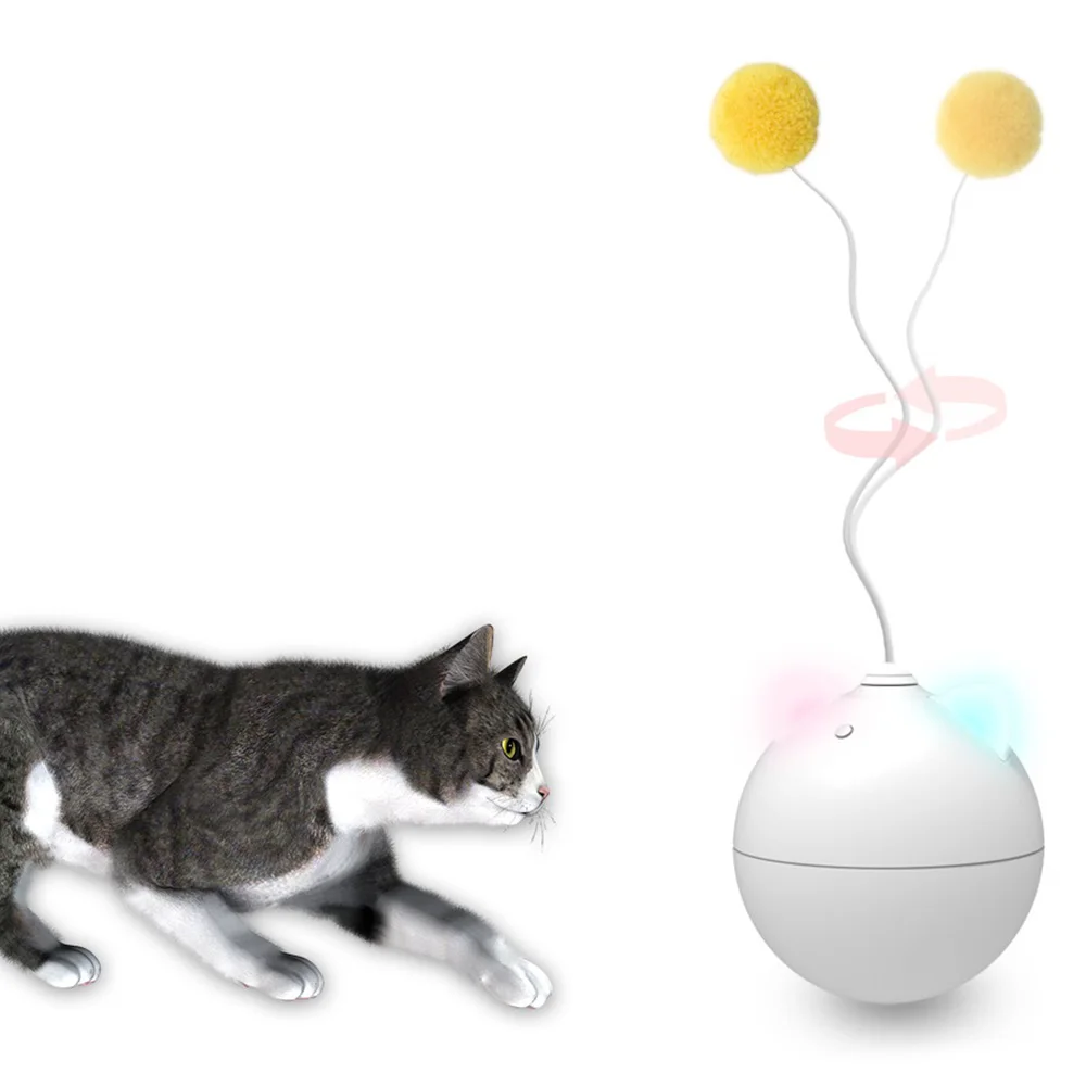

Funny Automatic Cat Toy Rotation Pet Smart Tease With Bright Lights Cat Teaser LED Color Changing Lamp Pet Cat Toys Interactive