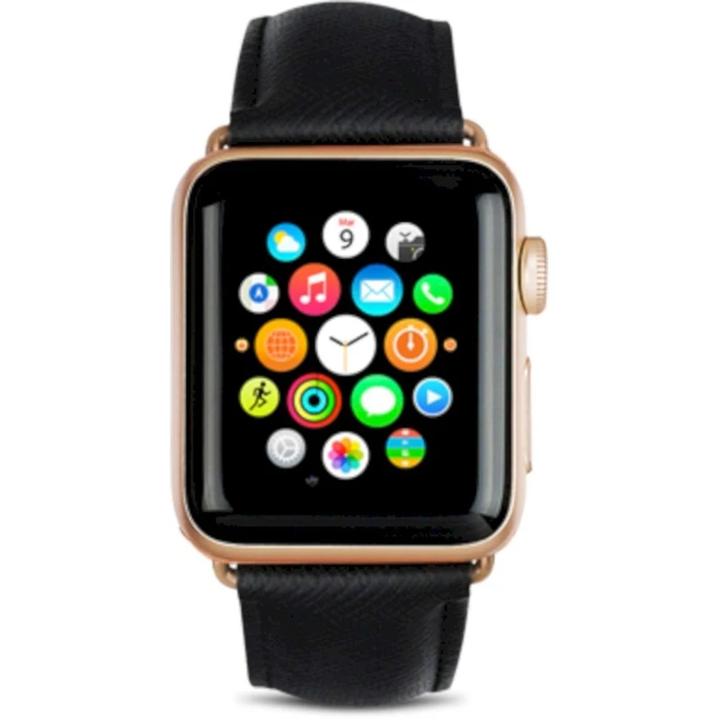 Кожаный ремешок для часов Apple Watch Dbramante1928 Madrid- Watch Strap 42mm- Night Black черный