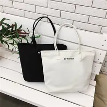 Стиль INS модная простая сумка женская модная большая емкость художественная и художественная тканевая сумка с надписью на одно плечо холст B