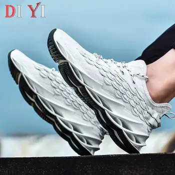 

Blade Shoes Men Slip on High Top Sneakers for Running Cushioning Men's Sport Shoes Male Mesh Breathable Summer Sports Shoes A28