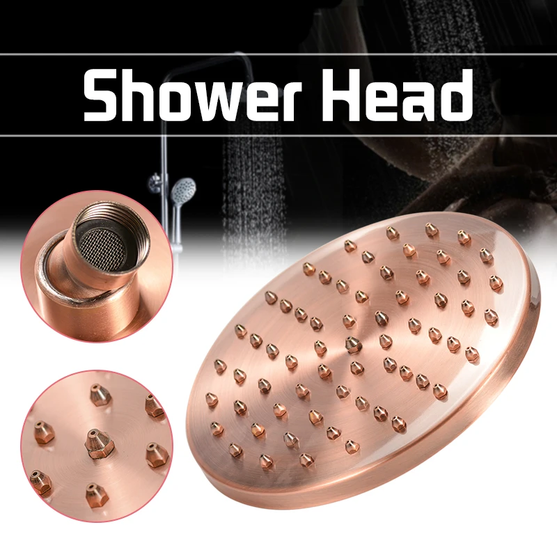 8 inch Round Antique Red Copper Bathroom Rainfall Shower Head Accessories 2sh054 