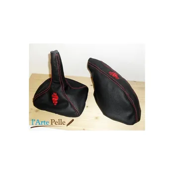 

Alfa South Sprint black leather shift and brake and stitching and