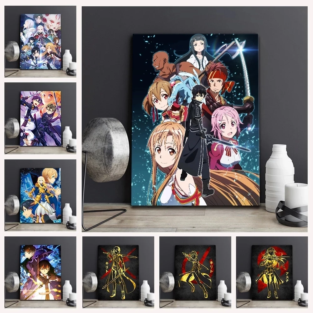 Wall Art Modular Sword Online Canvas Pictures Home Decor Famous Japan Animation Painting Prints Poster Living Room Cuadros | Дом и сад