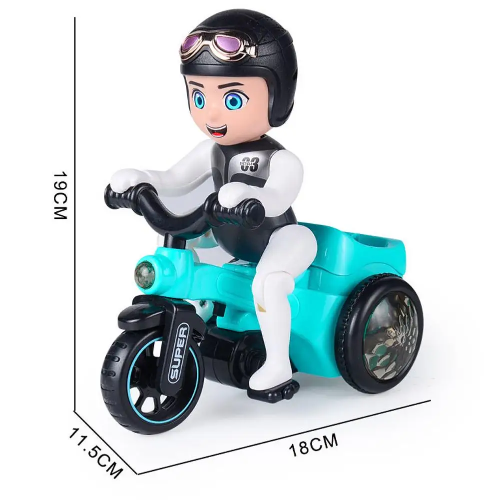 

Rechargeable Toy Stunt Tricycle Children's Toys Music Lighting Electric Tricycle Simulation Toy Car Surprise Gift