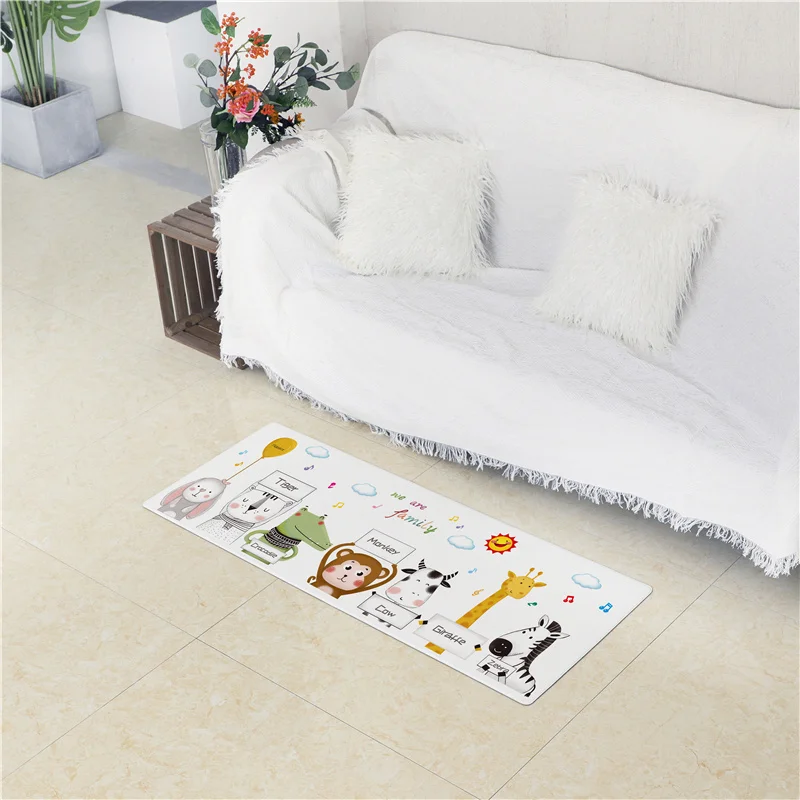 

Cartoon Animals Sofa Long Floor Mats Entrance Door Mat PVC Bathroom Rugs Outdoor Bedroom Doormat Kitchen Carpet Bed Front Rug