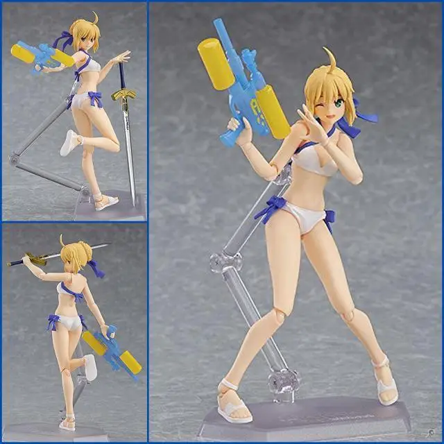 2019 13 см японская манга Fate/stay Figma ex-041 саблей купальный костюм минеральная вода ПВХ фигурка модель игрушки 0,5