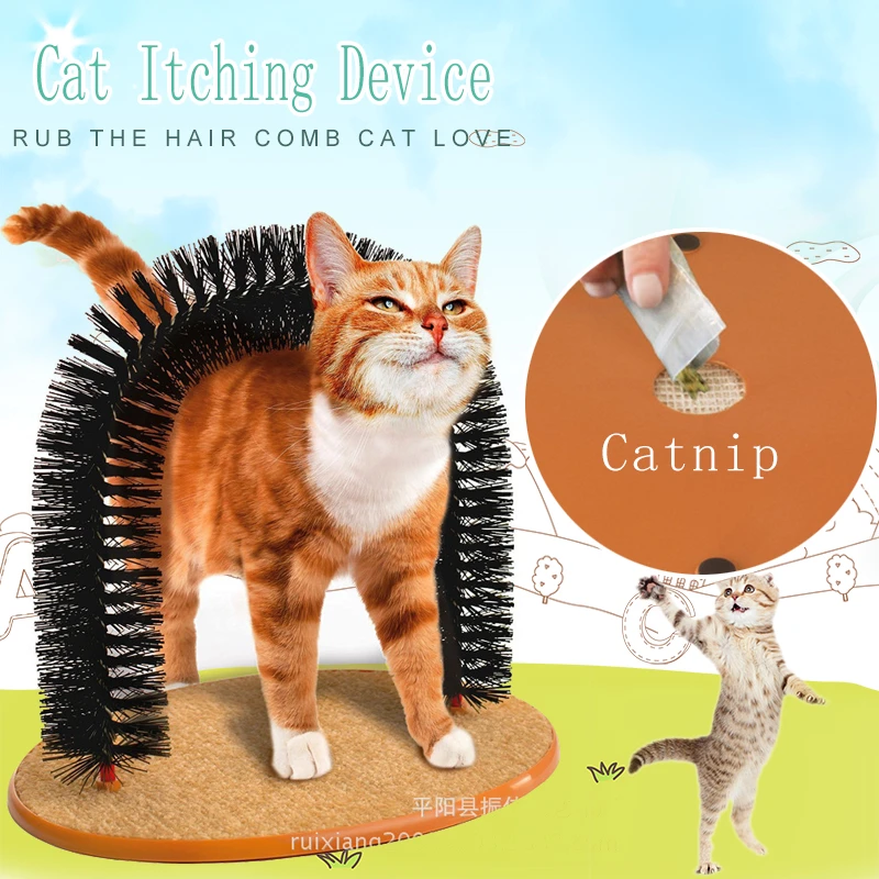 Comfortable Arch Cats Massager Pet Cat Itching Grooming Supplies Round