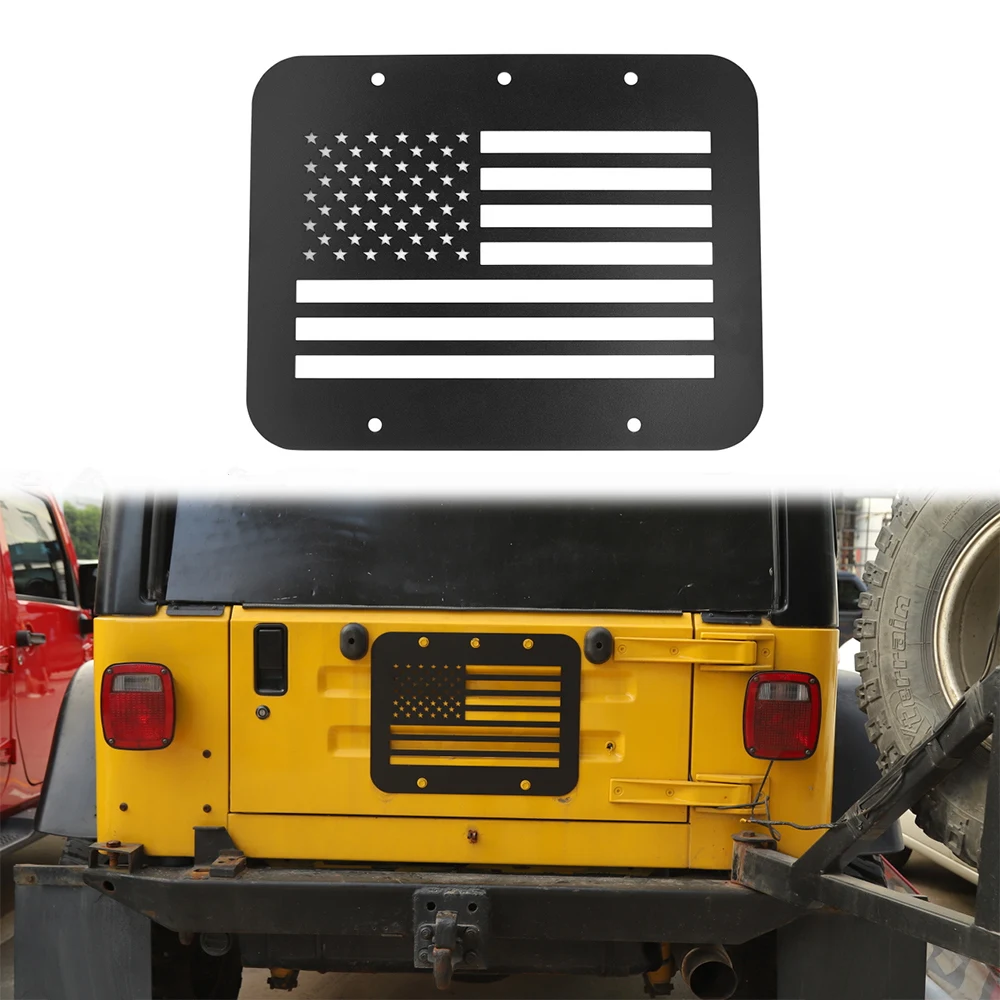

Car Tailgate Spare Tire Carrier Delete Filler Plate for Jeep Wrangler TJ 1997-2006 Aluminum Alloy Panel Exterior Accessories