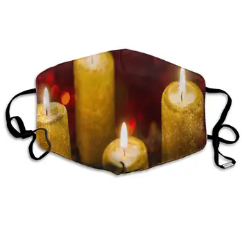 

Dustproof Washable Reusable Christmas Candle Gold Lights Mouth Cover Mask Protective Warm Windproof Mask