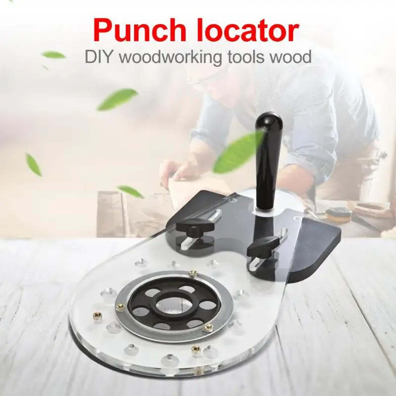 

Wood Angle Drill Guide Set Kit Hole Puncher Locator Jig for Woodworking Tools Equipped with Durable 1/2 Inch Thick Edge Guide